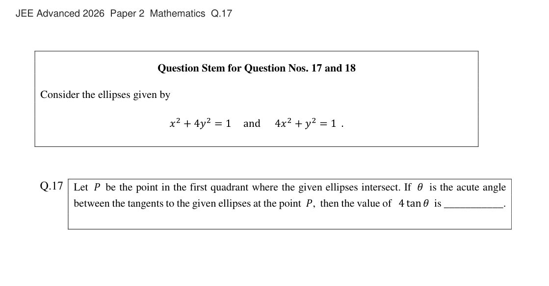 JEE Advanced 2026 Paper 2 Mathematics question 17