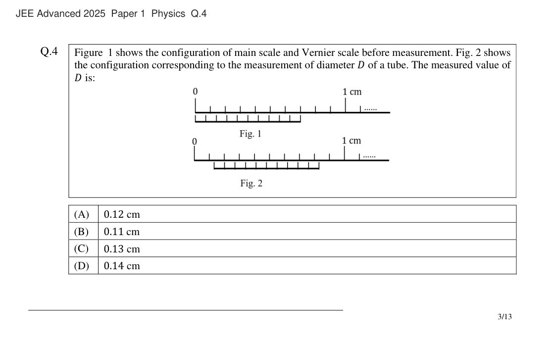 JEE Advanced 2025 Paper 1 Physics question 4