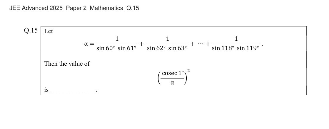 JEE Advanced 2025 Paper 2 Mathematics question 15
